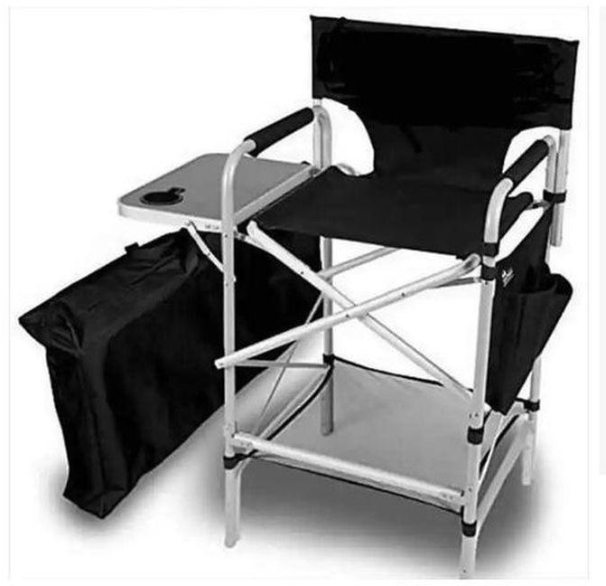 Professional Single Tray Make-Up Chair -With Bag & Brush Cup