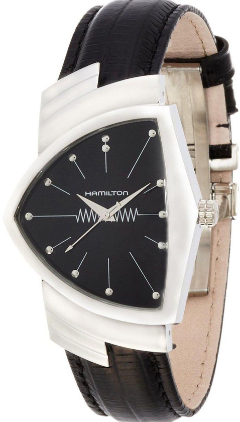 Hamilton Black Leather Black dial Watch for Women's, Men's H24411732