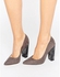 New Look Pointed Marble Court Heeled Shoe Grey