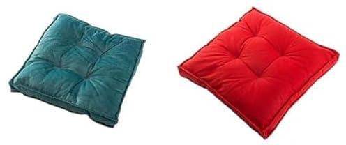 Penguin Cotton cushion linen - 45 * 45 - turquoise + Penguin Cotton Cushion linen - 45 * 45 - red