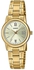 Casio Watch for Women LTP-V002G-9B3UDF Analog Stainless Steel Band Gold