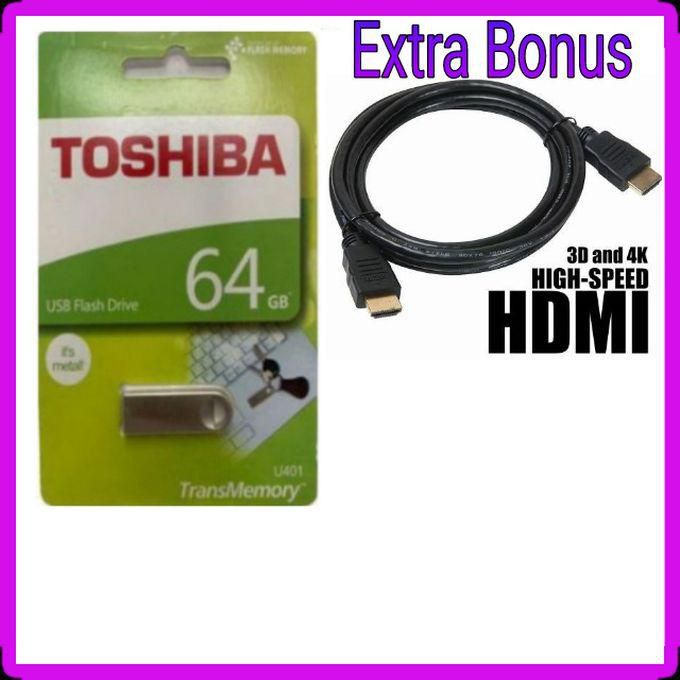 Toshiba USB Flash Disk 64GB + Free Hdmi Cable