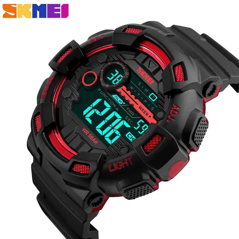 SKMEI Men Sports Digital Watches Waterproof Back Light LED Men's Watches Double Time Wristwatches
