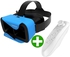 [Bundle Offer] Visual Reality VR Glasses + Wireless Bluetooth 3.0 Remote Control Blue