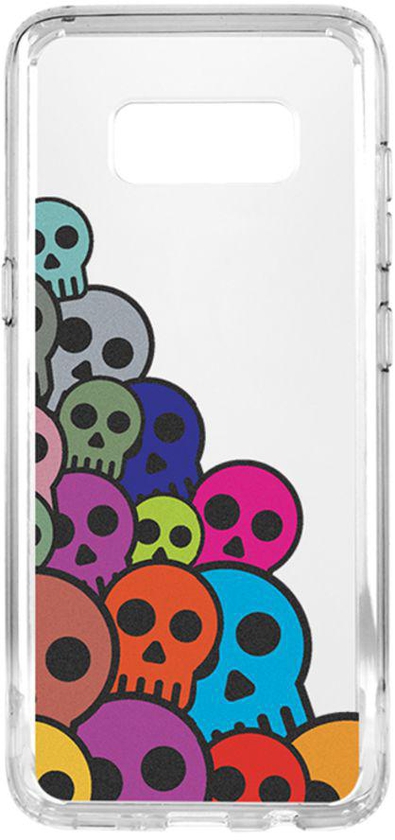 Flexible Hard Shell Case Cover For Samsung Galaxy S8 Doodle Skulls