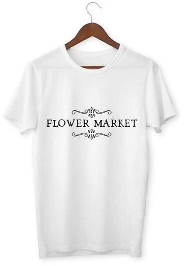 Men’s Soft T Shirt Printed Flower Market
