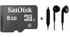 Sandisk 8GB, Memory Card + Free BT 10 Wireless Headset
