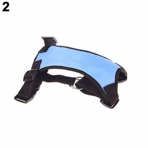 Bluelans Dog Harness Leash Nylon Pet Safety Strap Vest L (Blue)