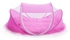 Newborn Baby Children's Bed With Pillow Mat Portable Folding Cot With Mosquito Net Pink