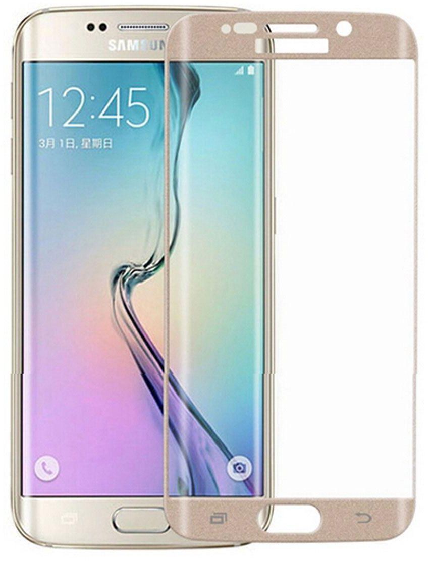 Shiny Gold 3D Tempered Glass Screen Protector for Samsung Galaxy S6 Edge