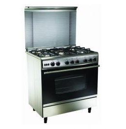 UnionTech Freestanding Gas Cooker, 5 Burners, Stainless Steel - C6090SS-DC-255-F-L