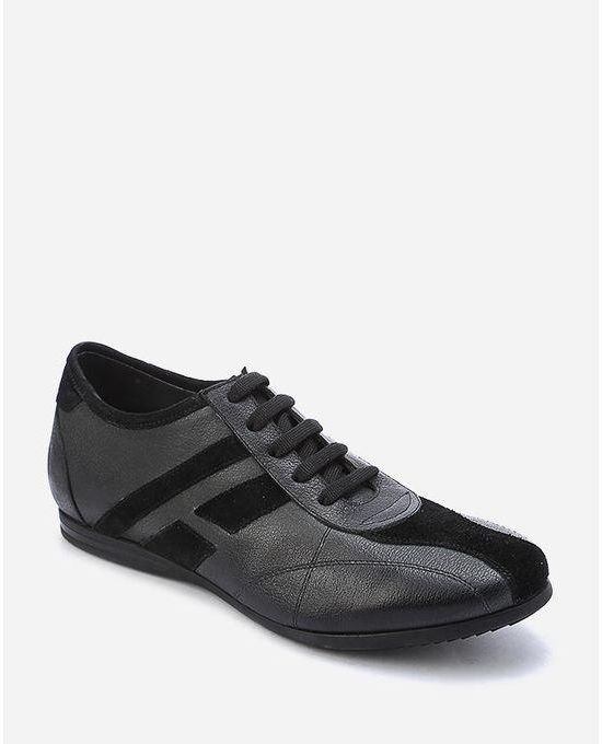 Bonnily Upper Suede Accent Shoes - Black