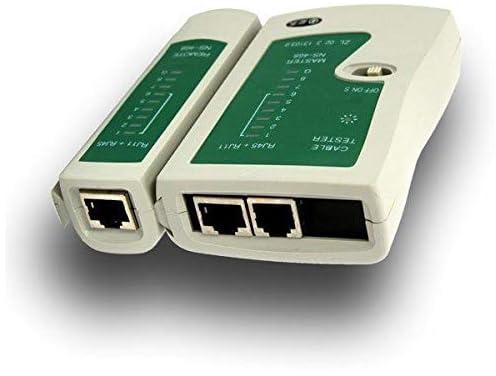 جهاز فحص اسلاك الشبكة المحلية والتيليفونات RJ45/RJ11/RJ12 - اخضر