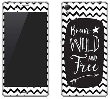 Vinyl Skin Decal For Sony Xperia Z3 Brave, Wild And Free