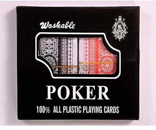Plastic playing cards for children set of 2 pieces - multi color