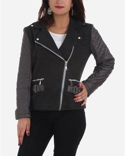 Andora Short Zipper Jacket - Dark Grey