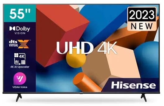 Hisense  55'' Smart UHD 4K Frameless LED TV-YouTube, Netflix-Smart Tvs