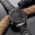 Generic 9024 Casual Men Sport LED Digital Watch Waterproof Quartz Watches Men Luxury Steel Clock - Silver Black