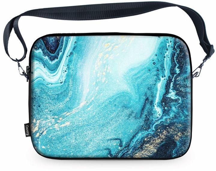 Blue And Gold Marble 15.6- Inch Laptop Sleeve