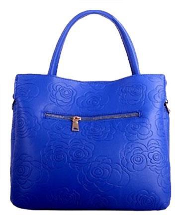 Blue Colored 3 Pieces PU Leather Ladies Handbags - Blue (VG194)