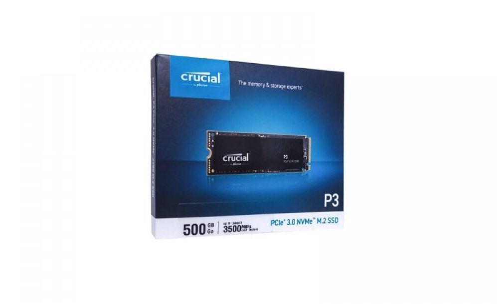 Crucial P3 500GB 3D NAND NVMe M.2 SSD Up to 3500 MB/s