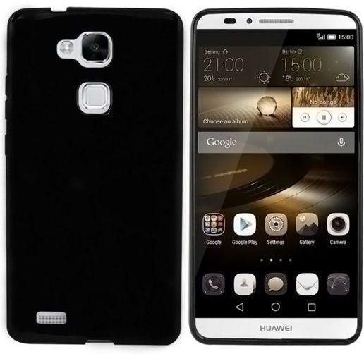 TPU jelly cover for Huawei Ascend Mate 7S [Black Color] With LCD Protector