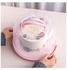 Portable Cake Box Pink/Clear