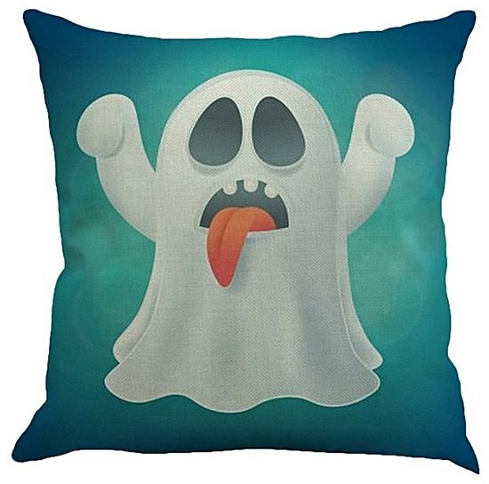 Halloween Pillowcase Throw Pillow Cover Clever Ghost Lovely Image Flax Cover