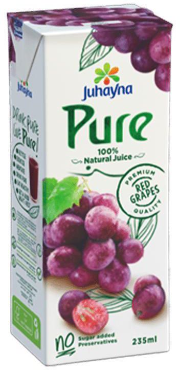 Juhayna Pure No Sugar Added Red Grapes Juice - 235ml