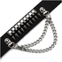 Fashion Leather Rivets Unisex Bracelet - Black