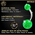 2PCS Surgical Steel Cute Belly Navel Bar Ring Stud 14 Gauge 3/8 10mm Acrylic Ball Earrings Piercing Jewelry See More Colors,
