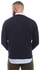 Esla Navy Blue Long Sleeves V-Neck Basic Pullover