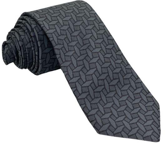 Bravura Jacquard Tie 7cm Grey