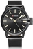 CURREN Men's Leather Analog Quartz Watch (Black, 8208)