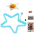Generic Creative Star Shape Kitchen Silicone Egg Frier Fried Oven Ring Mould Tool+2 Free Gift