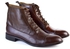 Natural Leather Classic Leazus Boots - Brown.