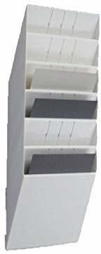 Generic Durable Flexibox 6 A4 Wall Mounted Brochure Holder 6 Tier White