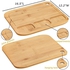 Lyellfe 2 Pack Bamboo Cheese Board, 16.5''L x 12.2''W Large Charcuterie Cutting Board with Juice Groove, Chopping Board Serving Platter for Brie, Meat, Vegetable, Pre Oiled, Organic Bamboo