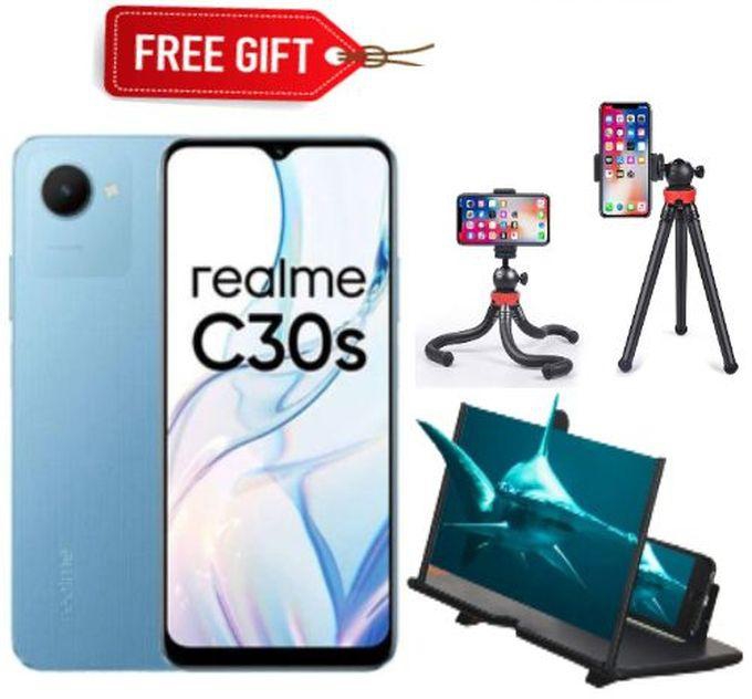 Realme C30s, 6.5", 64GB + 3GB, (Dual SIM) 5000mAh - Blue + Magnifier & Tripod
