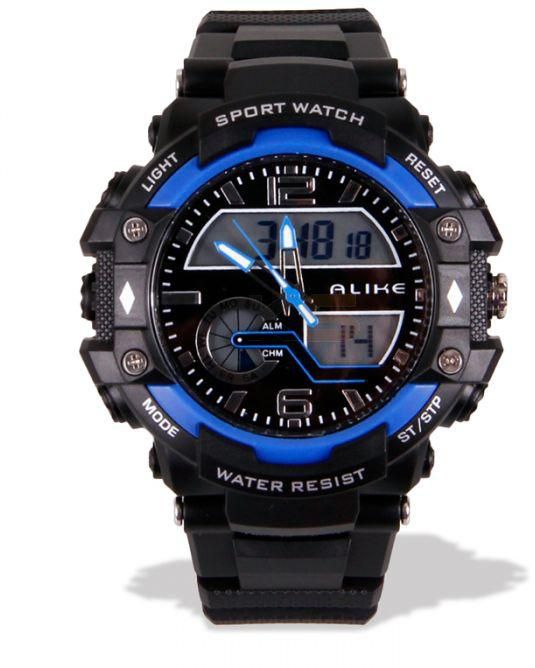ALIKE15117 Outdoor 50M Waterproof Analog-digital Dual Display Men's Sports Watch Blue