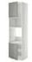 METOD Hi cb f oven/micro w 2 drs/shelves, white/Ringhult light grey, 60x60x220 cm - IKEA