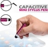 Mini Capactive Stylus Pen For Apple iPhone 5 4 4S iPod Touch Samsung Galaxy Note 2 N7100 S3 SIII i9300 MINI I8190 i9220 S2 i9100 Nexus i9250 HTC One X Sony LT26I Xperia S X12 Arc Nokia Lumia 920 820 -(HOT PINK)