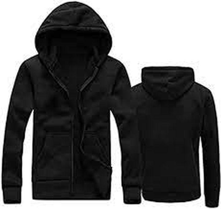 Stylish Sweatshirt With Zipper-Black