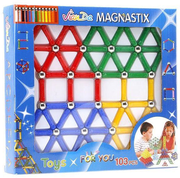 Magnetic Building Blocks Set - 103 Pcs - Multicolor