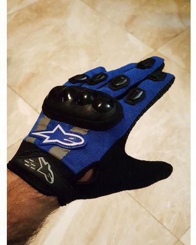 Generic Safty Gloves For Motorcycle Riders - Blue