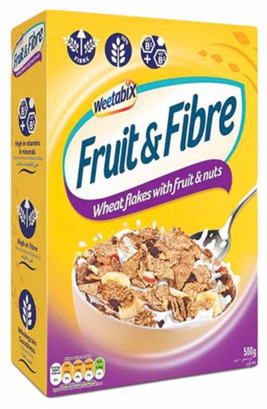 Weetabix Fruit And Fiber Cereals Wheat Flakes 500g