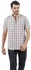Clever Shirt Cotton Brown Half Sleeve