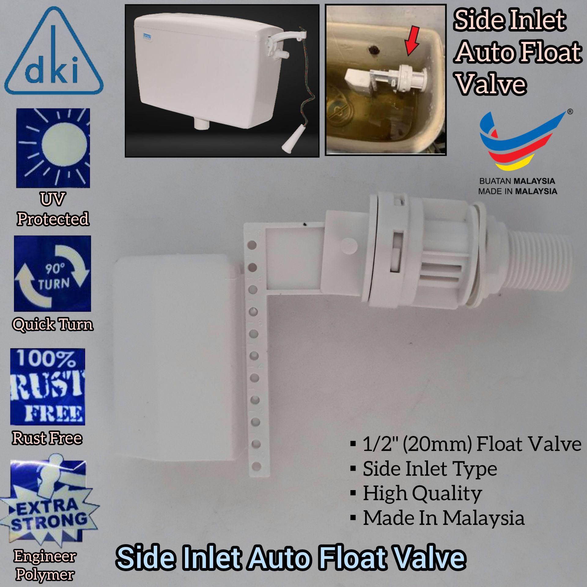 Dki Side Inlet Auto Float Valve for Toilet Cistern In Bathroom Accessories