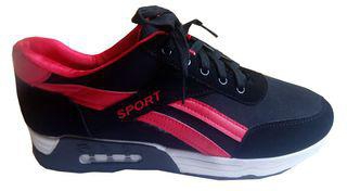 Men's Casual Shoes Walking Running Sneakers - Black/Red