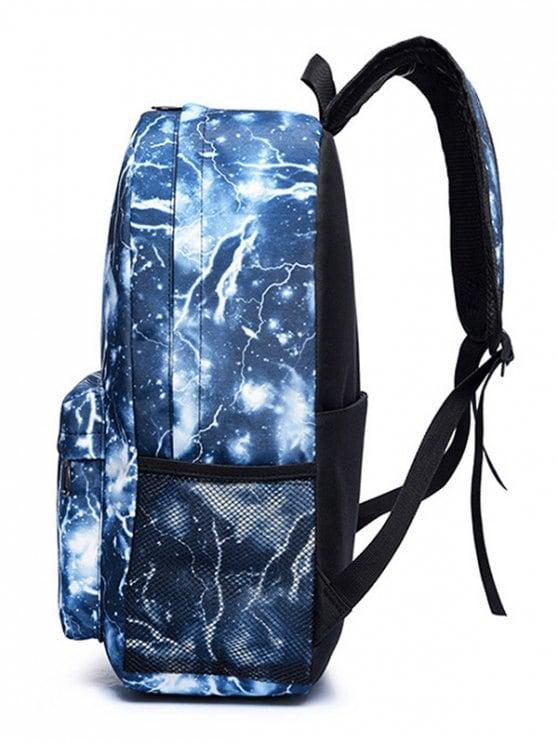 Padded Strap Lightning Print Backpack